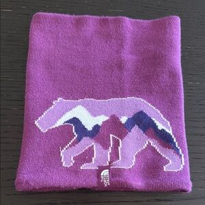 The North Face Kids' Small Purple Bear Design Neck Gator Scarf